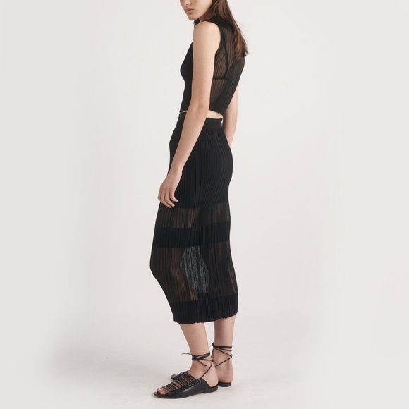 Dion Lee opacity pleat stretch midi pencil skirt - Picture 6 of 9
